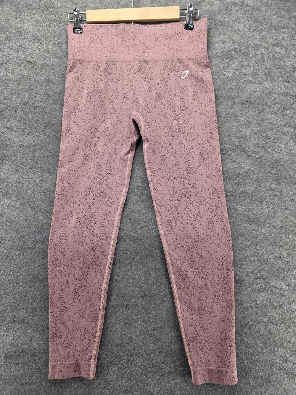 Gymshark Leggings Womens S Pink Compression Seamless High Waist 25.5 Inseam